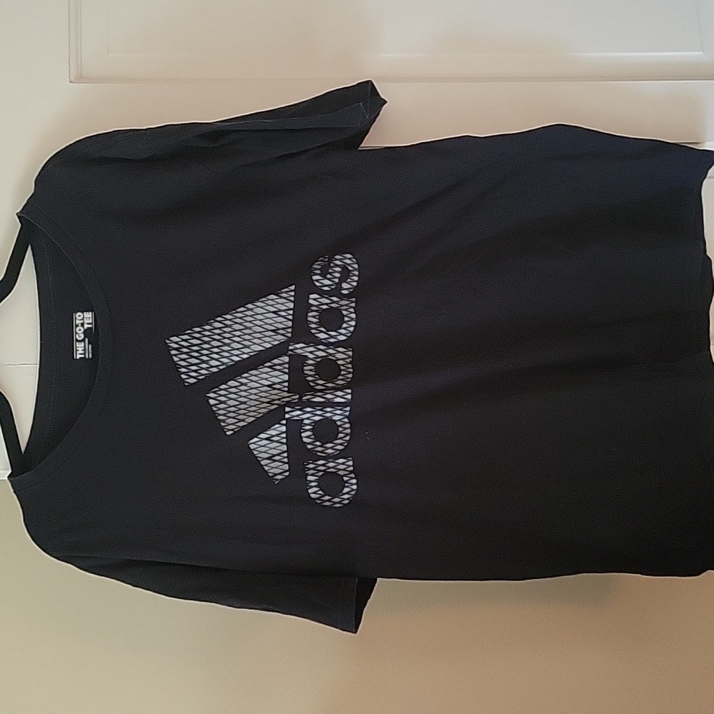 Adidas The Go-To Tee Men's XLarge Short Sleeve Black 100% Cotton Shirt